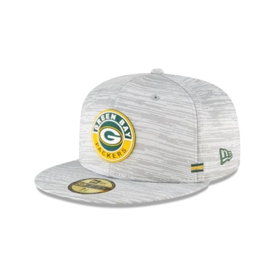 Green Bay Packers Gorra | New Era Official NFL Fall Sideline 59fifty Fitted Cap Mexico - Grises